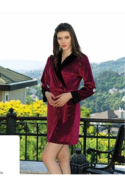 DOWRY Kadın Soft Kadife Sabahlık