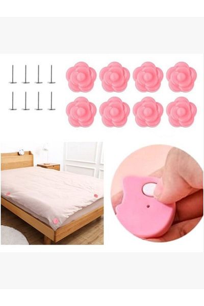 Mantar Rose Patterned Duvet Stabilizer 8 Pieces