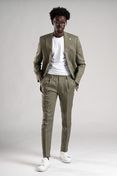 Sır SIR Regular Fit - Half Lined 100% Linen Suit