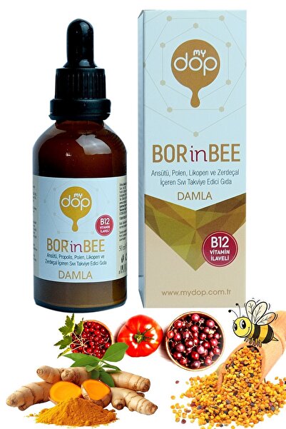 mydop Bor In Bee - Arı Sütü Polen Zerdeçal Içeren Takviye Edici Gıda Damla 50 ml -