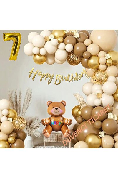 DÜVENCİ TİCARET Set de lanțuri cu baloane Follyo pentru ursul de culoare retro
