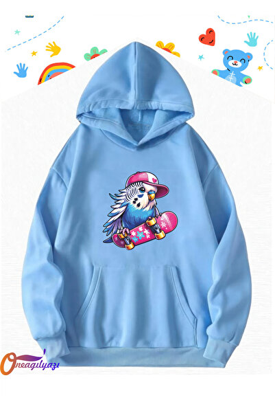 oneagılyazı Детска суитшърт с птичи дизайн - MUHABBET Hoodie