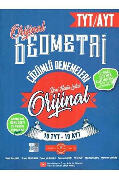 Orijinal Yayınları Tyt Ayt Geometri 20 Deneme