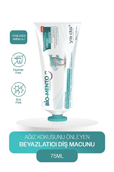 ya da multicosmetics Bio-mento Ağız Kokusunu Önleyen Beyazlatıcı Florürsüz Di...