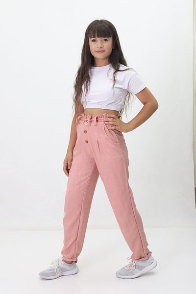GZT TEKSTİL Girl's Linen Pants (3503)