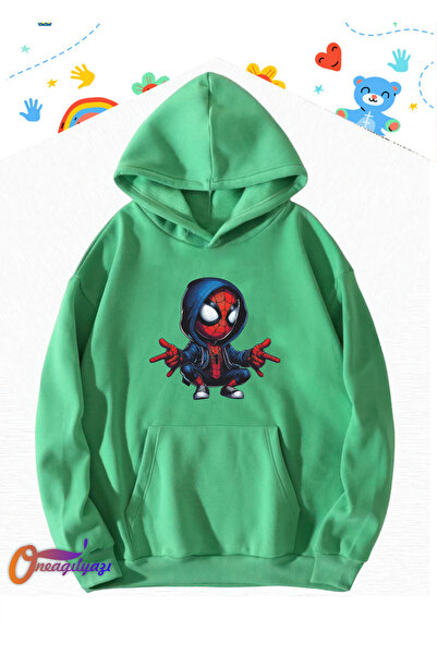 oneagılyazı Dječja majica sa kapuljačom Man Design Spider