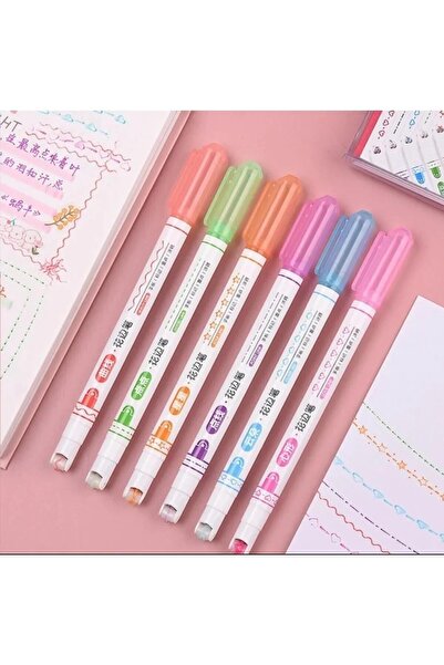 NaSaDAN Desenli Silindir 6 Şekilli Çizim Kalemi 6'lı Set