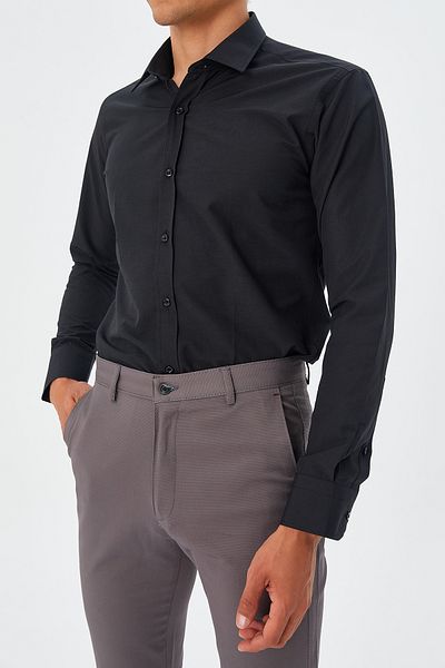 ModaPlaza Мъжка риза с дълъг ръкав Slimfit 2144