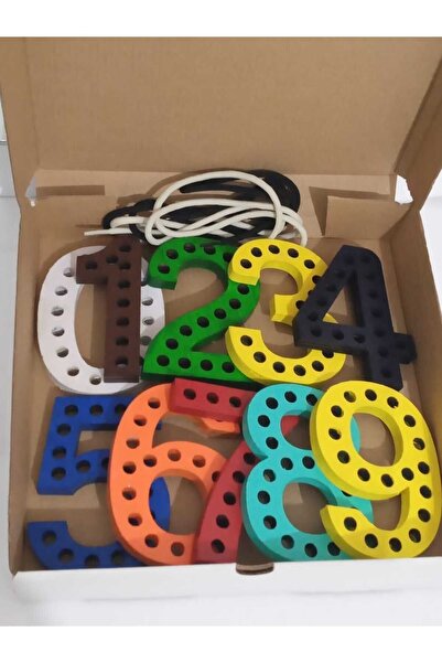 WOODTOY'S ORGANİK OYUNCAK DÜNYASI İPLİ RAKAM SETİ