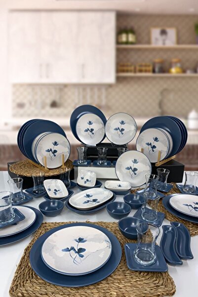 Keramika Blue Magic 62 Parça 12 Kişilik Kahvaltı Takımı