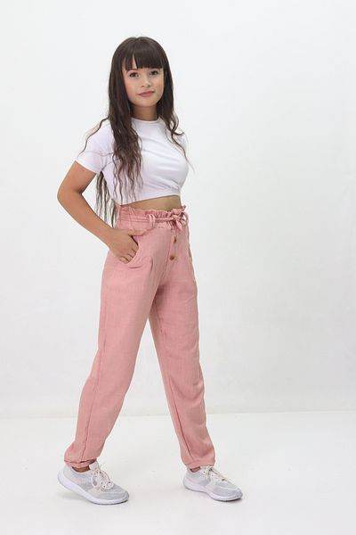 GZT TEKSTİL Girl's Linen Pants (3503)