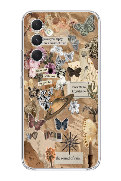 moonset Samsung Galaxy S24 Plus Uyumlu Ticket To Anywhere Tasarımlı Baskılı Ş...