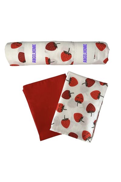 Your Angel Home Bebek %100 Pamuklu Nevresim Takımı (Çilek Desenli)