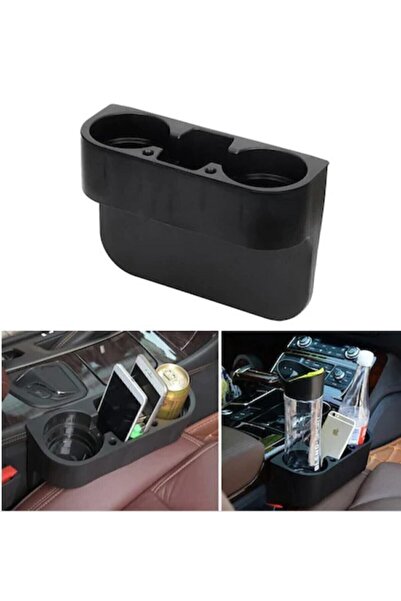 Teknotik Black Cup Holder - In-Car Seat and Head Holder, Double