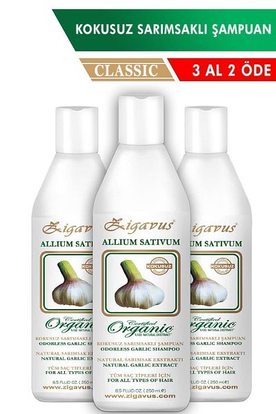Zigavus Anti-Hair Loss Classic Odorless Garlic Shampoo 250 ml Buy 3 Pay 2