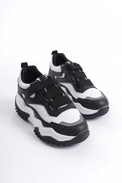 Weynes Ορθοπεδικό Γυναικείο Sneaker - Ασπρόμαυρη οδοντωτή σόλα, Casual WSB1018