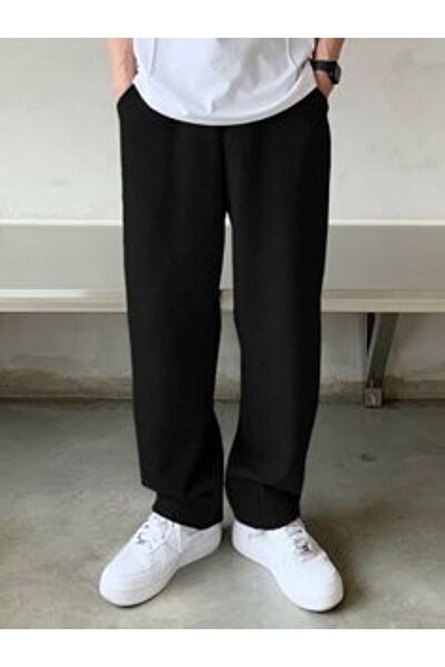 FİTGO Ανδρική φόρμα oversize σε μαύρο χρώμα