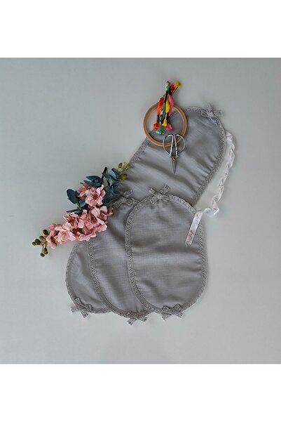 sarra 3-Piece Etamine Embroiderable Bow Room Set - Gray
