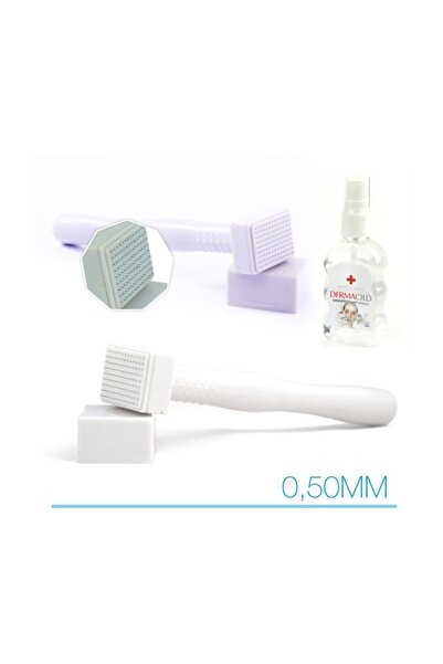 Dermacild Derma Mikro Stamp 140 Iğne Titanyum N140 Dermastamp 0,50mm + Dezenfektan Sprey