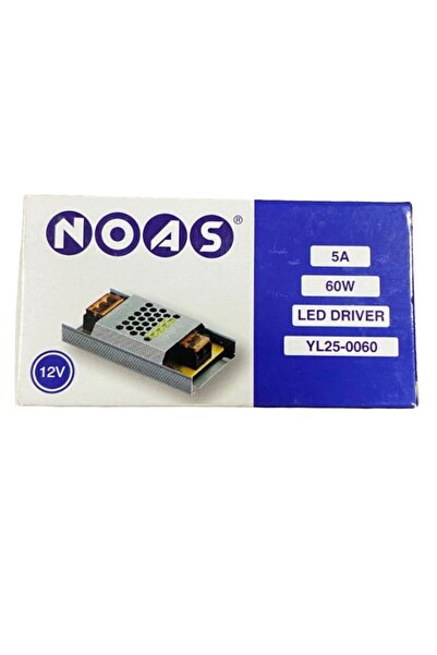 Noas Led NOAS 5 Amper-60 Watt Süper Slim Trafo Led Driver 12V