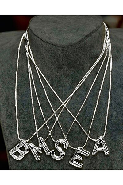 İNN JEWELLERY Çelik (K) Harfli Balon Kolye Kararmaz Antialerjik (2 Yıl İthalatçı Garantili)