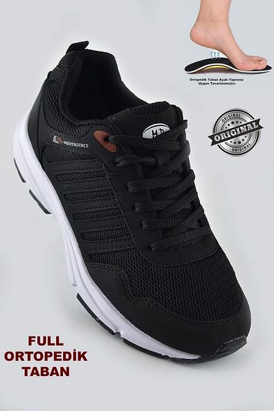 M.P. Men's Lace-up Black-red Running Shoes 231-6803mr 100