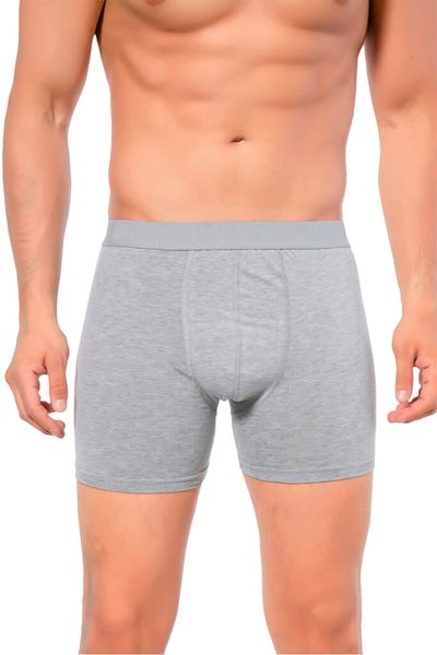 by İGP Comfortable Gray Lycra Men's Boxers - Long Leg, Special Net Cut