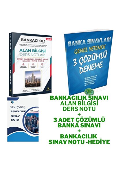Liyakat Yayınları BANKACILIK SINAVI:ALAN BİLGİSİ+ÇÖZÜMLÜ DENEME+SINAV NOTU HE...
