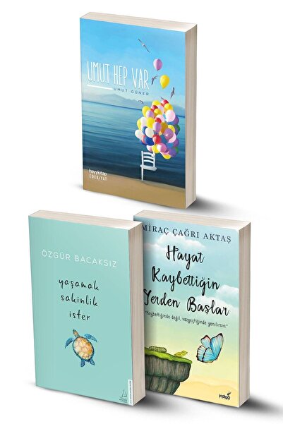 KOLEKTİF 3 Kitap / Yaşamak Sakinlik Ister - Hayat Kaybettiğin Yerden Başlar -...