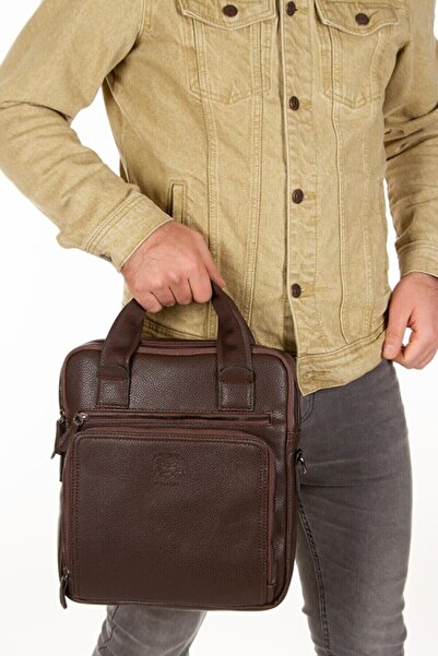 Destan Newish Polo Erkek Kahverengi El Omuz Ve Evrak Çantası