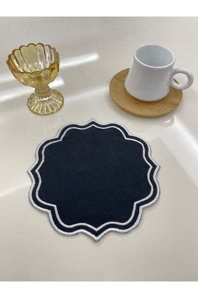 AYNAKIŞÇEYİZ Pachet de 6 Șervețele și căptușeli de cocktail din in, potrivite...