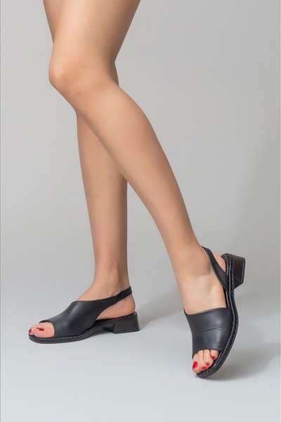 PASSAGE SHOES Kadın Cilt Hakiki Deri Lastikli Sandalet 6294