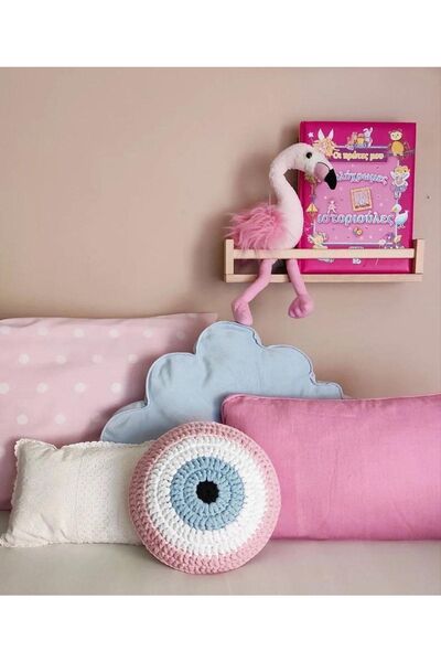 afralya home Home-decoration Knitted Throw Pillow-cushion-pillow Evil Eye-evil Eye Beaded Filled Pillow 35 Cm