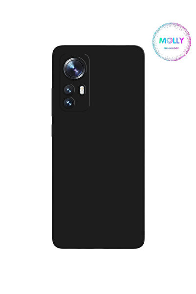 Molly Xiaomi Redmi NOTE 12S İçin Siyah Liquid İçi Kadife Silikon Kılıf