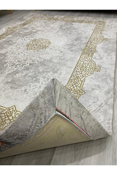 LİMAY Velvet Fabric Decorative Sponge Free Carpet Cover - Washable Practical Large Size 250cmx350cm