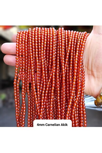 Altınsoy collection 1 Dize Original Hakiki Karnelyan Akik Taşıı 4 MM