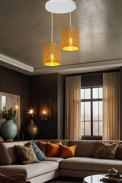 AG LightDesign Modern Stylish Brown Lamp - Chandelier Living Room Bedroom Kitchen