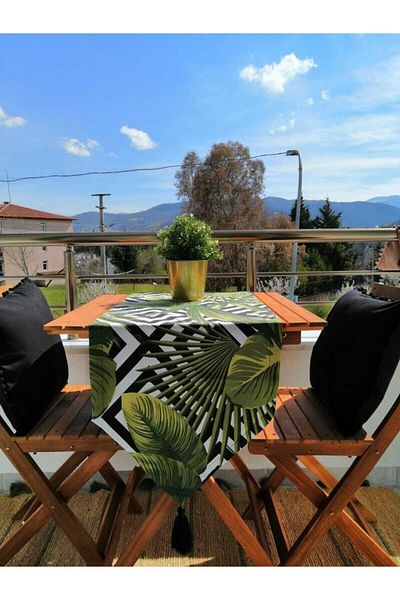 Armes Home Premier Runner - Αμερικάνικο σχέδιο, σχέδιο ζιγκ-ζαγκ φύλλων, πράσινο