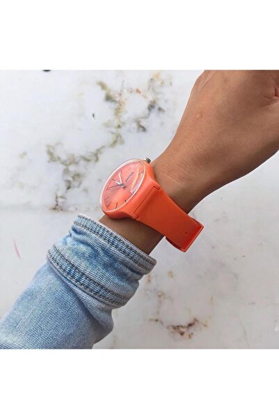 G Sport POLO Silikon Kordon Takvimli Unisex Kol Saati - Turuncu