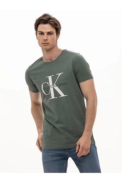 Calvin Klein Men's Slim Fit Crew Neck Monologo T-shirt - Seasonal
