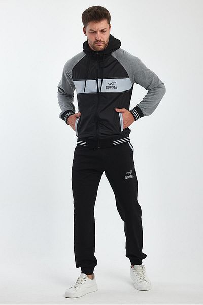 ESPİNA Hooded Men's Sports Tracksuit Set