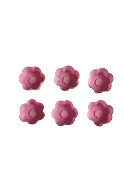 PİNK ROSE قالب كيك ديزي صغير من السيليكون مكون من 12 قطعة باللون الوردي، قالب...