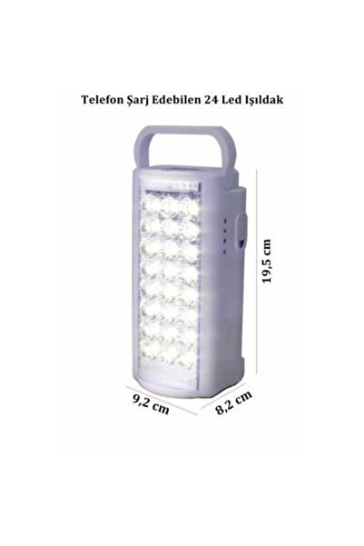 Genel Markalar Almina Usb Şarj Çıkışlı 24 Ledli 80 Saat Yanan Led Işıldak Tel...