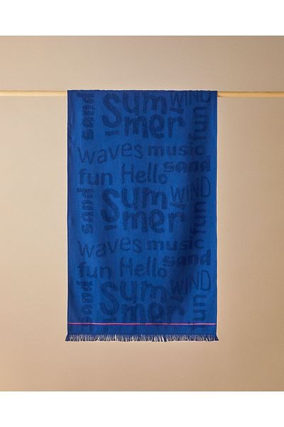 English Home Πετσέτα παραλίας Navy Blue Cotton - Dynamic Word