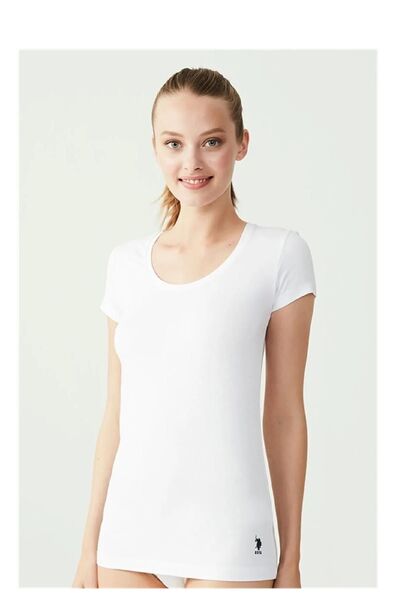 U.S. Polo Assn. ΒΑΣΗ. Polo Assn. Γυναικείο T-Shirt - Βαθύ στρογγυλό λαιμό DD....