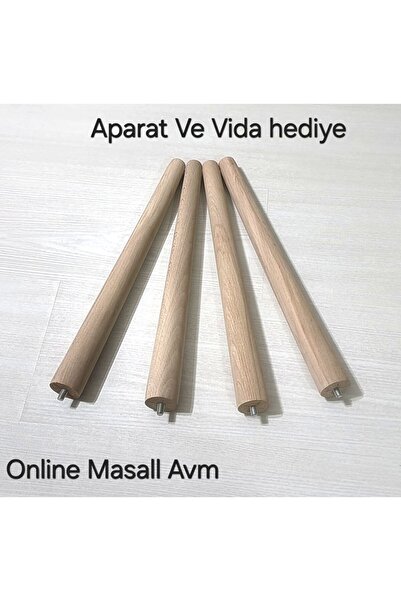 MASALL Ahşap ayak 39 cm zigon sehpa,orta sehpa,benç,puff,komidin ayak