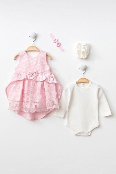 Harry&Millie Baby Girl Mevlüt Dress Special Occasion Outfit Satin Lace Baby G...