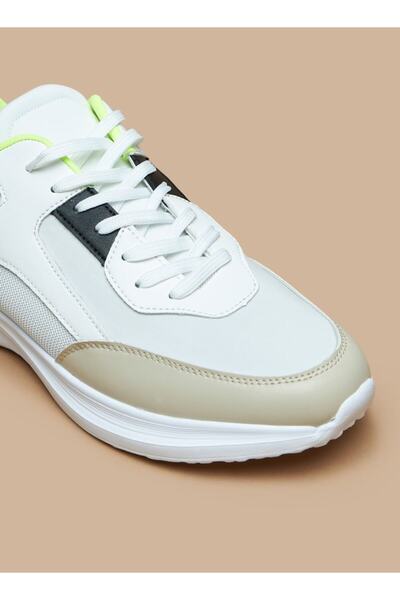 LBL by Shoexpress Panelled Low Ankle Sneakers with Lace-Up Closure