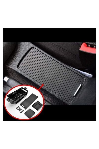 PEX Golf 6 Black Curtain - Center Console Cup Holder and Sliding 2005-2009