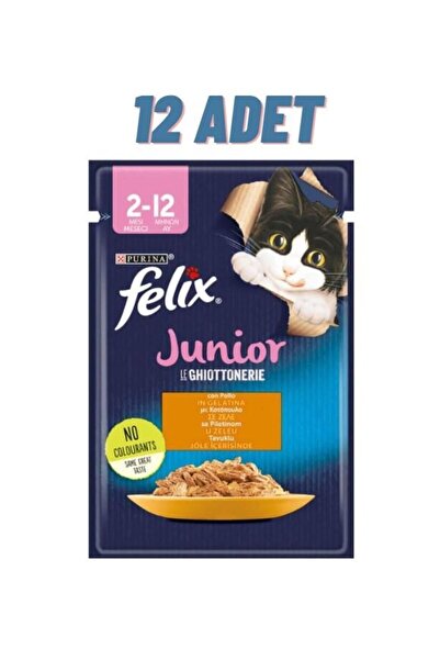 FELIX Felix Tavuklu Junior Yavru Kedi Konservesi Pouch 12x85 Gr